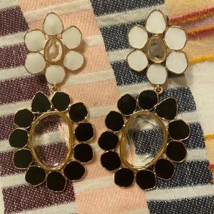 Abstract flower statement earring